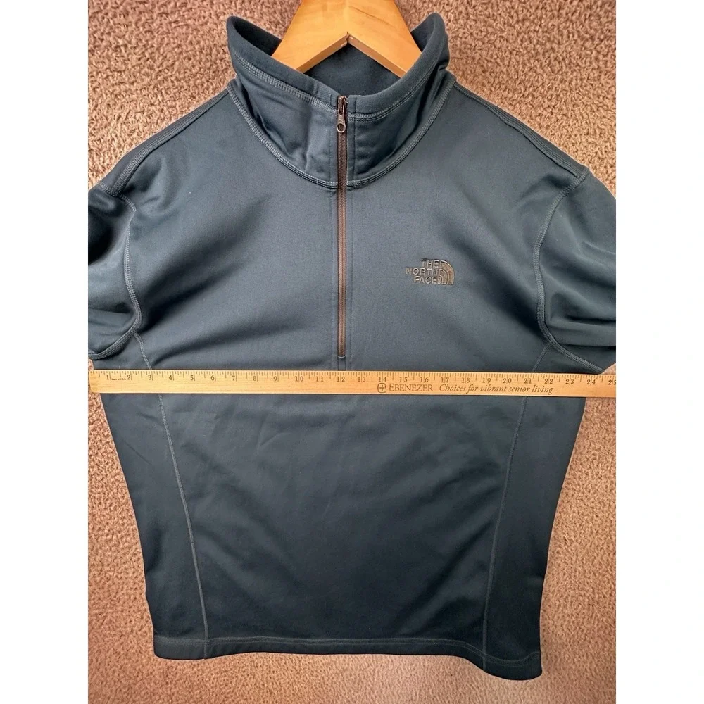 The North Face Tech Glacier Pullover Mens XL Steel Blue 1/4 Zip Fleece Hiking